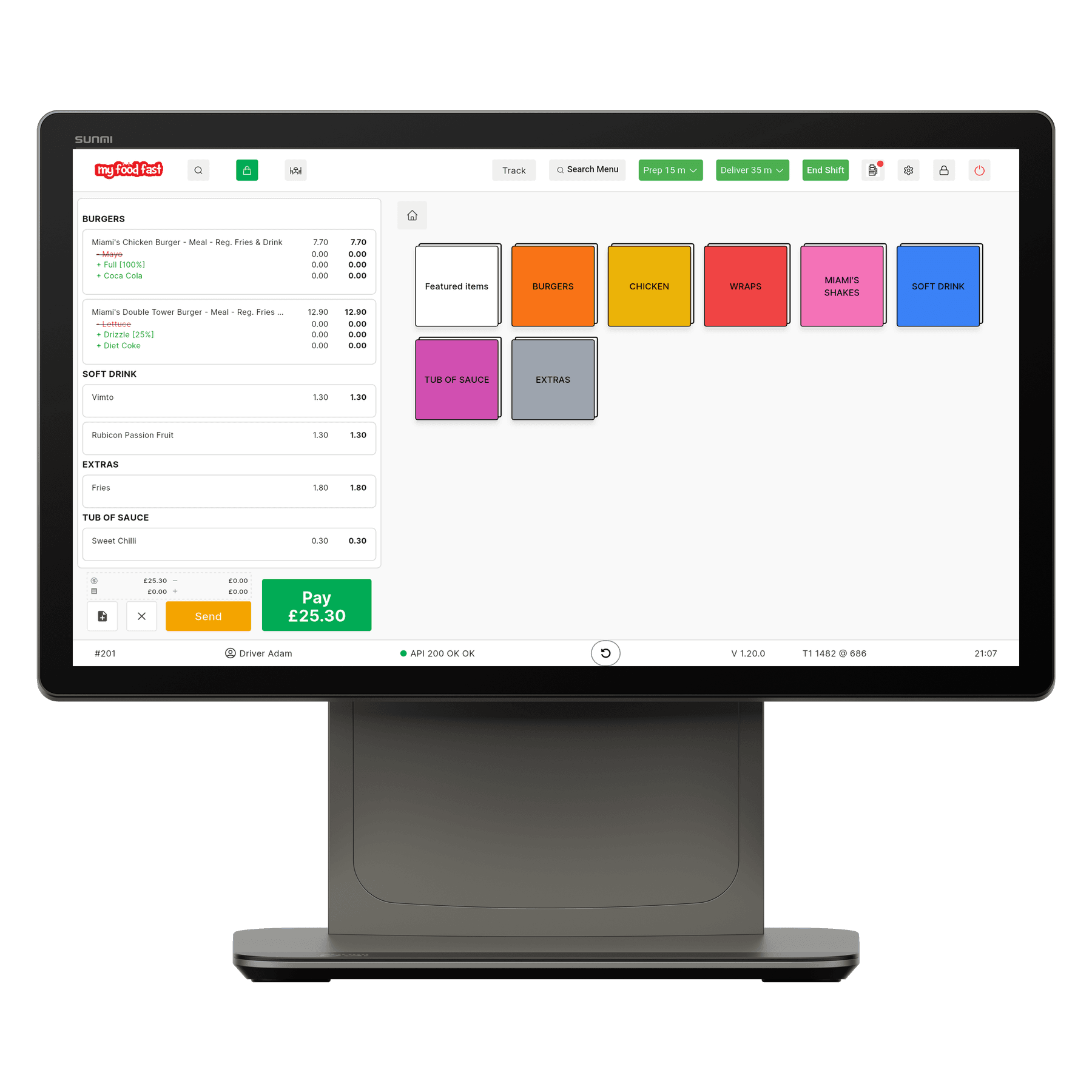 Sunmi D3 PRO POS Terminal (also runs KDS)